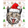 Hässlicher Weihnachtspullover Niedliche Katze Glückliche Geschenkidee
