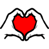 Je t’aime Symbole Mains