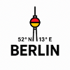 Berlin TV Tower Coordinates Illustration