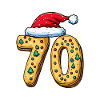 70 Number Biscuit Christmas