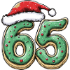 65 Number Cookie Christmas