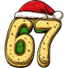 67 Number Biscuit Christmas