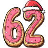 62 Number Cookie Christmas