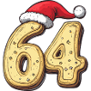 64 Number Cookie Christmas