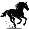 Pferdegalopp Silhouette