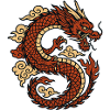 Chinese Dragon Mythical Red