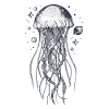 Cosmic Jellyfish – Mystic Ocean Illustration