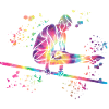 Gymnast high bar artistic gymnastics