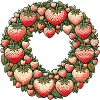 Strawberry Heart Wreath