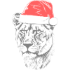 Lioness Christmas Hat