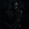 Deep Black Night Saxophone