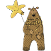 Bär mit Stern und Lichterkette
