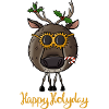 Weihnachts Rentier mit Sonnenbrille