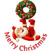 Sinterklaas with wreath donut illustration