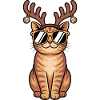 Cats deer with sunglasses