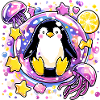 Kunterbunter Pinguin Kranz