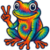 Tie Dye Frog Lover Herpetology Frog