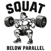 Squat sous l’haltérophile lourd parallèle