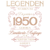 75th Birthday Legend December 1950