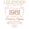 44ème Anniversaire Légende Décembre Millésime 1981