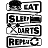Dart,Darts,Eat Sleep Darts Repeat