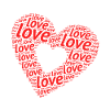 Typographic Love Heart