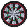 Embroidered dartboard