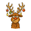 Cerf Rudolph Joyeux Noël doux