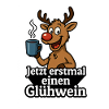 Funny mulled wine reindeer