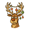 Christmas Deer with Ornaments