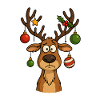 Cerf Rudolph Joyeux Noël doux
