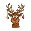 Deer Rudolph Merry Christmas sweet