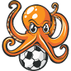 Krake am Ball