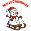Schneemann Schlitten Winter