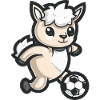 Kawaii Alpaka Fußballheld