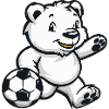 Eisbär Fußball Comic
