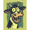 Grotesque Cow Comic Caricatures
