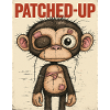 Patchwork Affe: Gepatcht und Tapfer