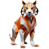 Geometric Low-Poly Tiger