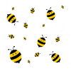 Bees in flight - bee love