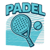 Padel Paddle Ball Retro Blue