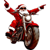 Weihnachten Motorradfahrer
