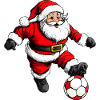 Fotbollsspelare Jul / Jultomten Fotboll