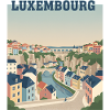 Luxembourg Cityscape Pastels