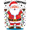 Funny Santa Merry Christmas Cheerful