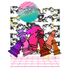 Neon Chess Collage