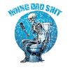 Skeleton on Toilet: Dad Humor