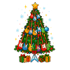 Rainbow Guitar Christmas Tree, Music Lover 