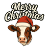 Merry Christmas Simmental Cow Shirt