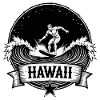 Hawaii Surfer Surfer sur Pacific Wave